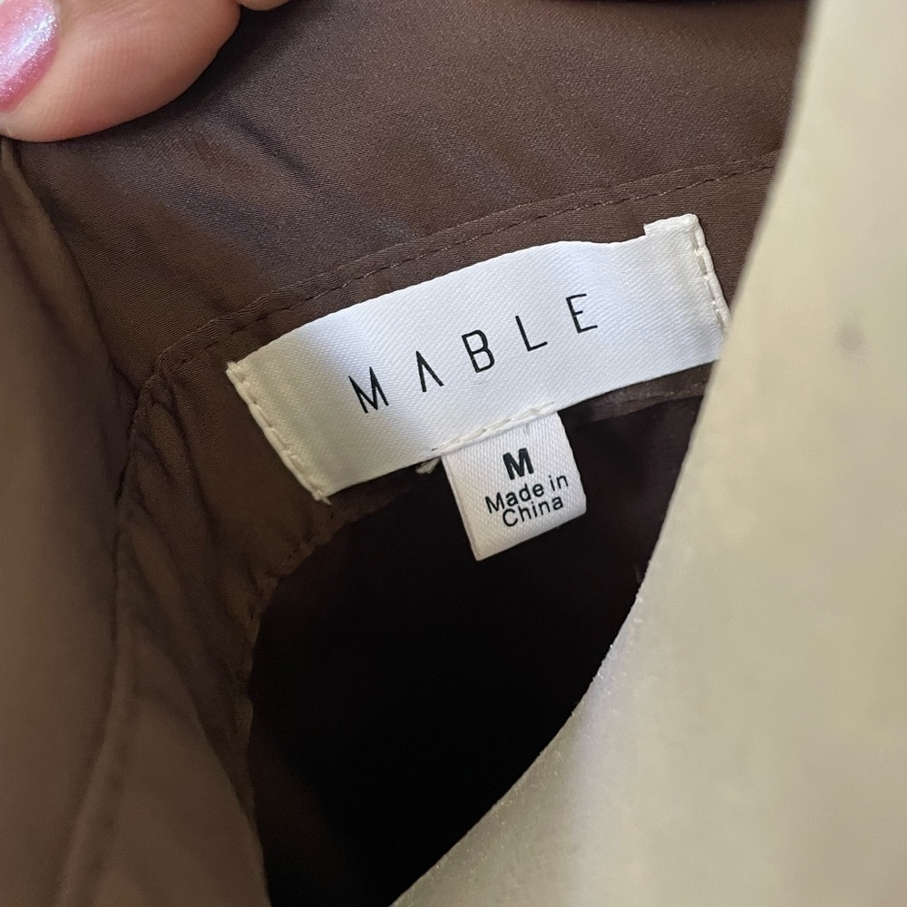 L’ABEYE Brown Satin Wrap Dress - Picture 7 of 8